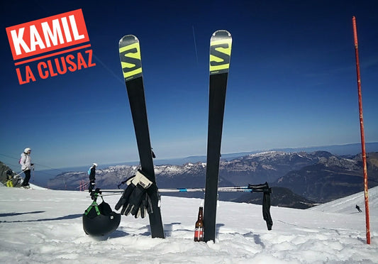 Kamil in La Clusaz, Massif de Balme @ 2477 meter.