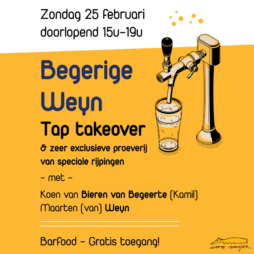 Begerige Weyn tap take-over @ Café Manger